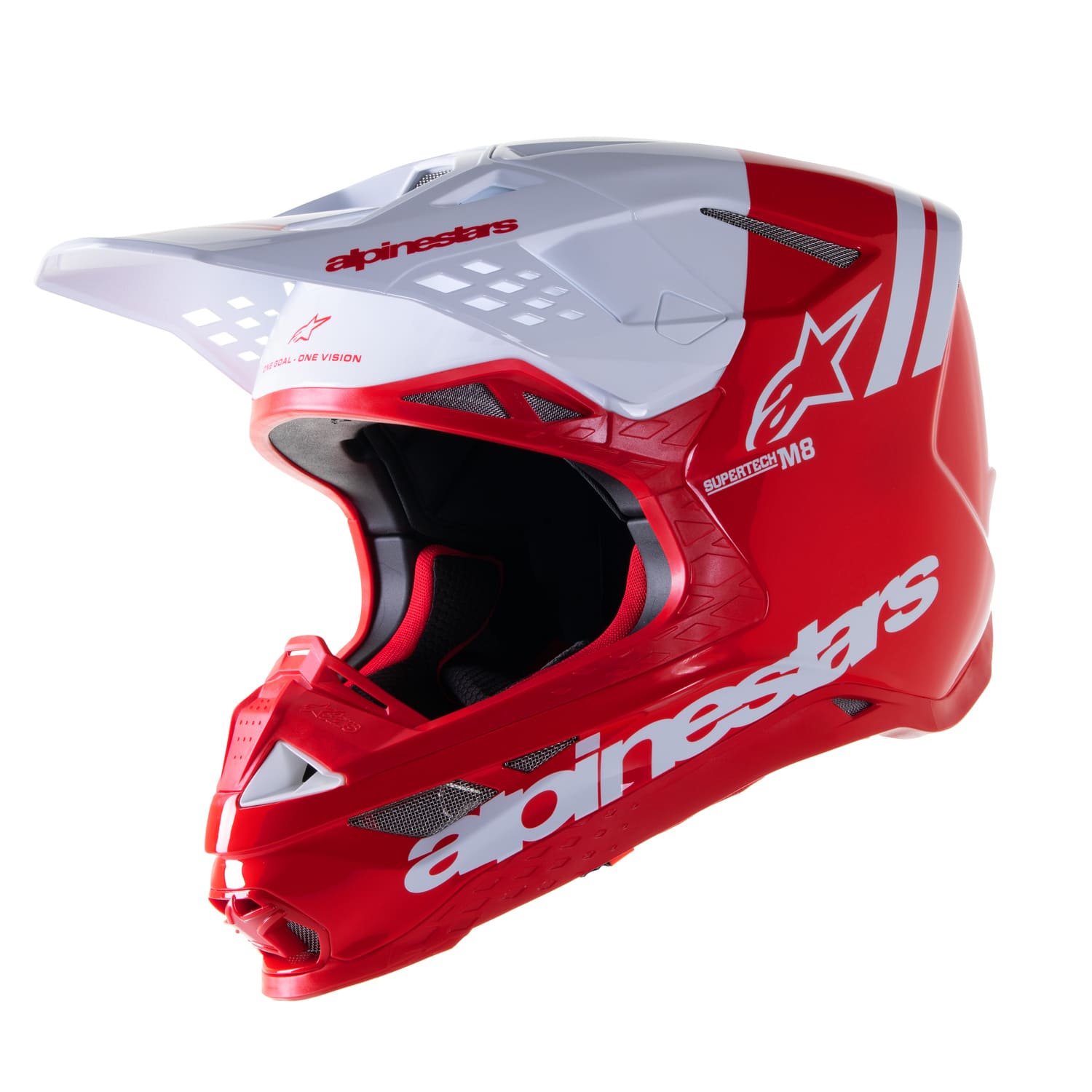 ALP1107928 Alpinestars SM8 Radium 2 MX Helmet Red/White XL