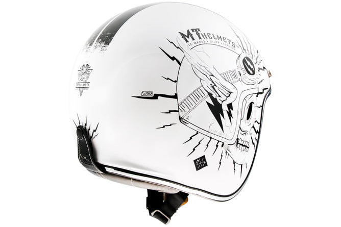 MT-162566 Casco jet MT Le Mans 2 SV Diler bianco lucido M