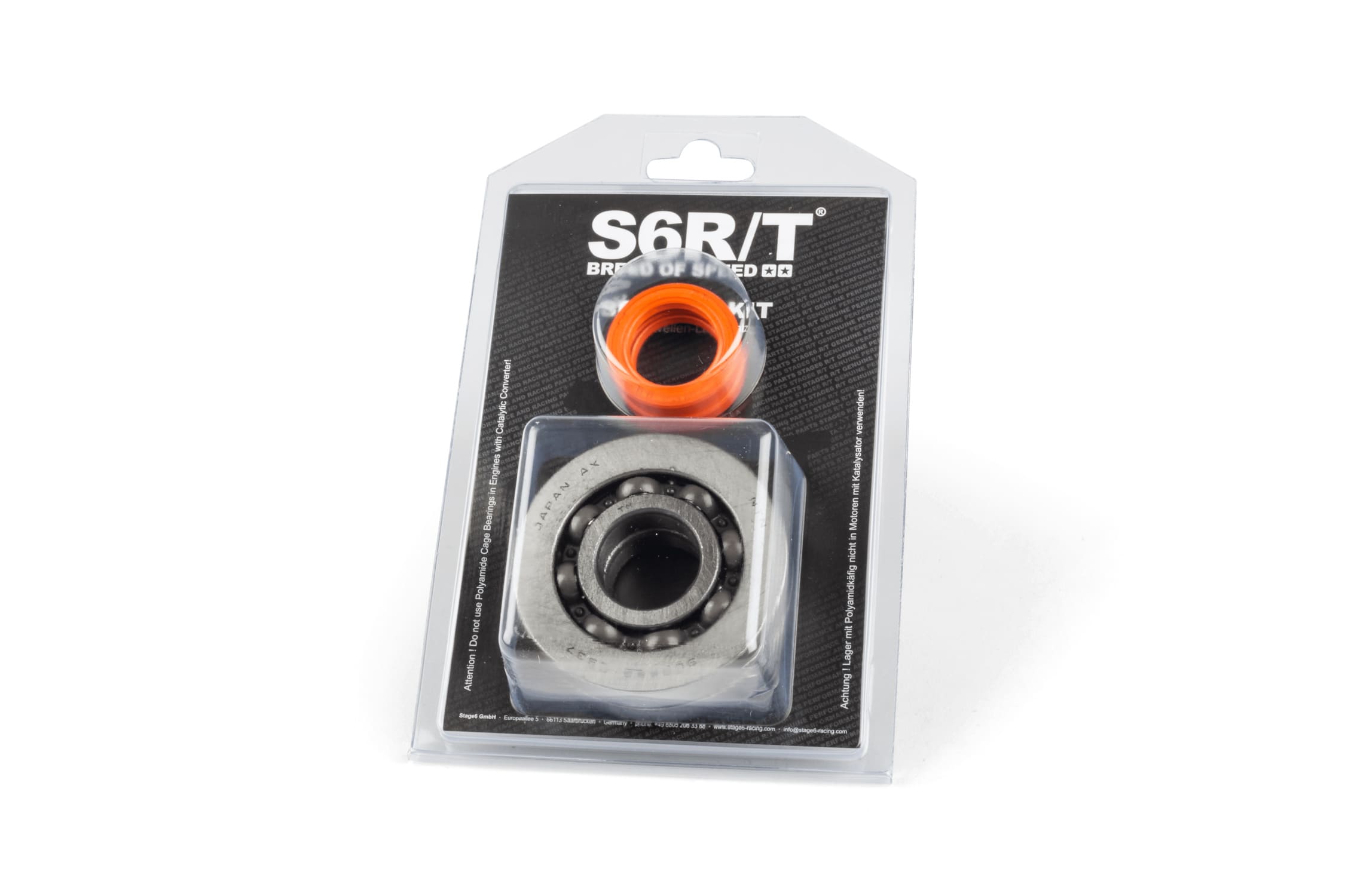 S6-8031410/MET Kit cuscinetti albero motore Stage6 R/T gabbia acciaio Gilera Runner 125 -180 2T, COD: S6-8031410/MET