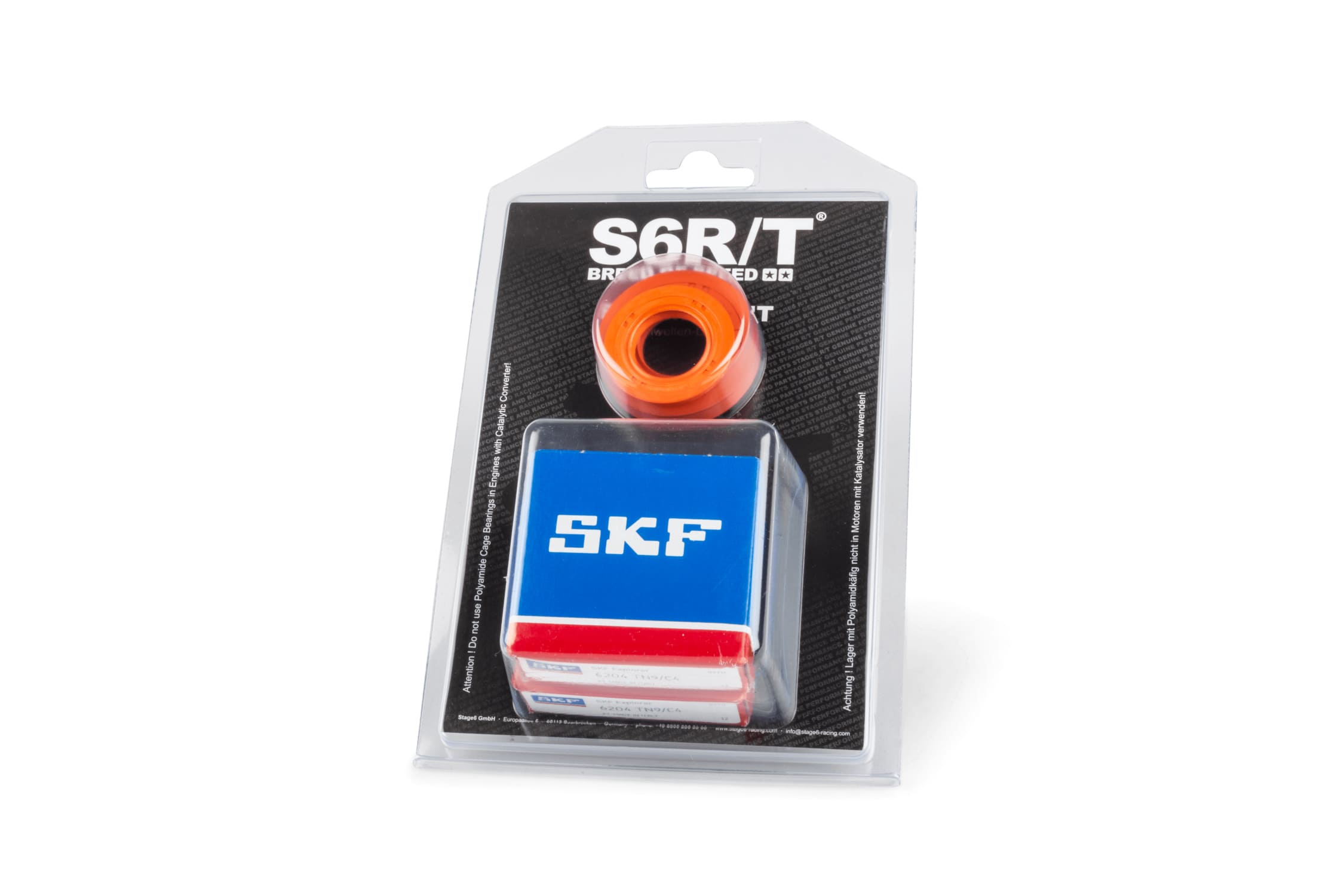 S6-8031660/TN9 Kit cuscinetti albero motore Stage6 R/T C4 gabbia polimero MBK Booster, COD: S6-8031660/TN9