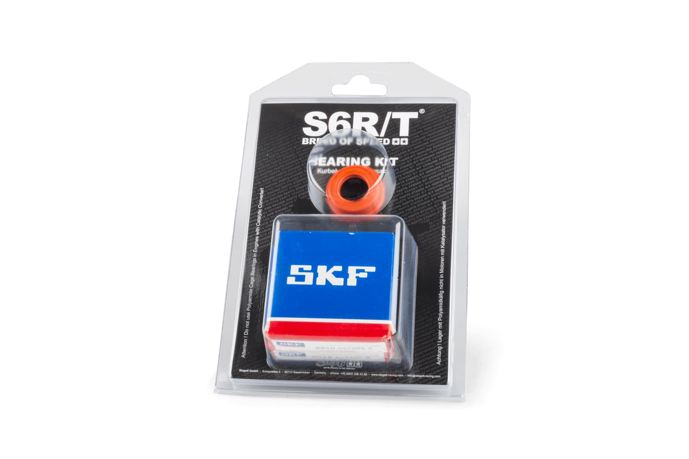 S6-8031750/TN9 Kit cuscinetti albero motore Stage6 R/T C4 gabbia polimero Peugeot Speedfight 1, COD: S6-8031750/TN9