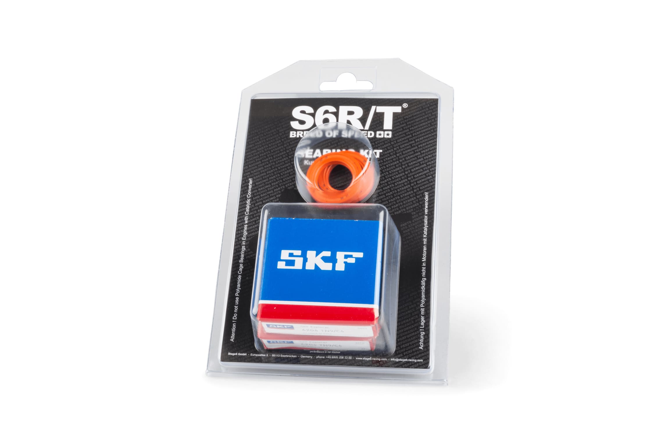 S6-8031780/TN9 Kit cuscinetti albero motore Stage6 R/T C4 gabbia polimero Peugeot Speedfight 3 + 4, COD: S6-8031780/TN9