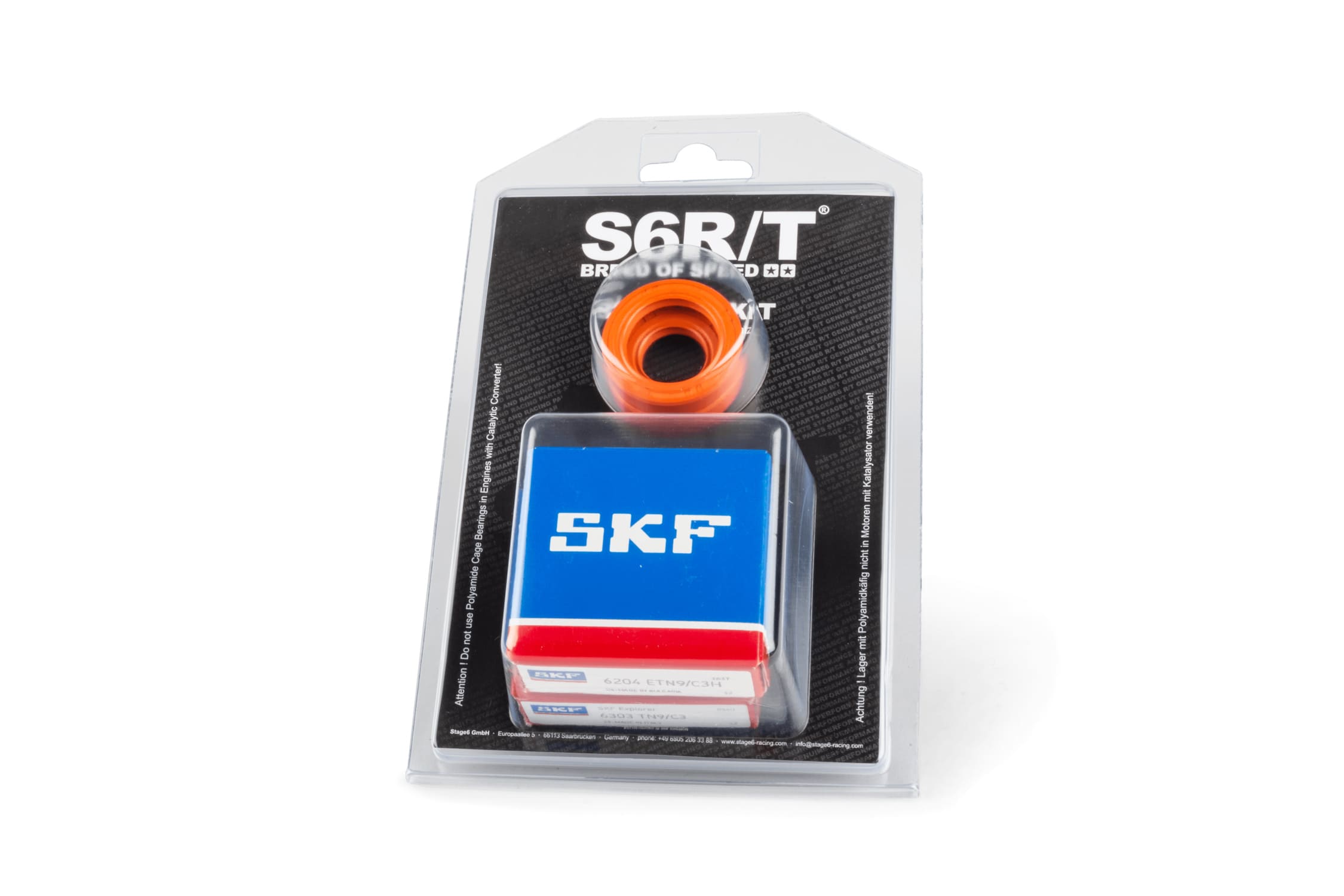 S6-8031882/TN9 Kit cuscinetti albero motore Stage6 R/T C3 gabbia polimero per asse 17 + 20mm AM6, COD: S6-8031882/TN9