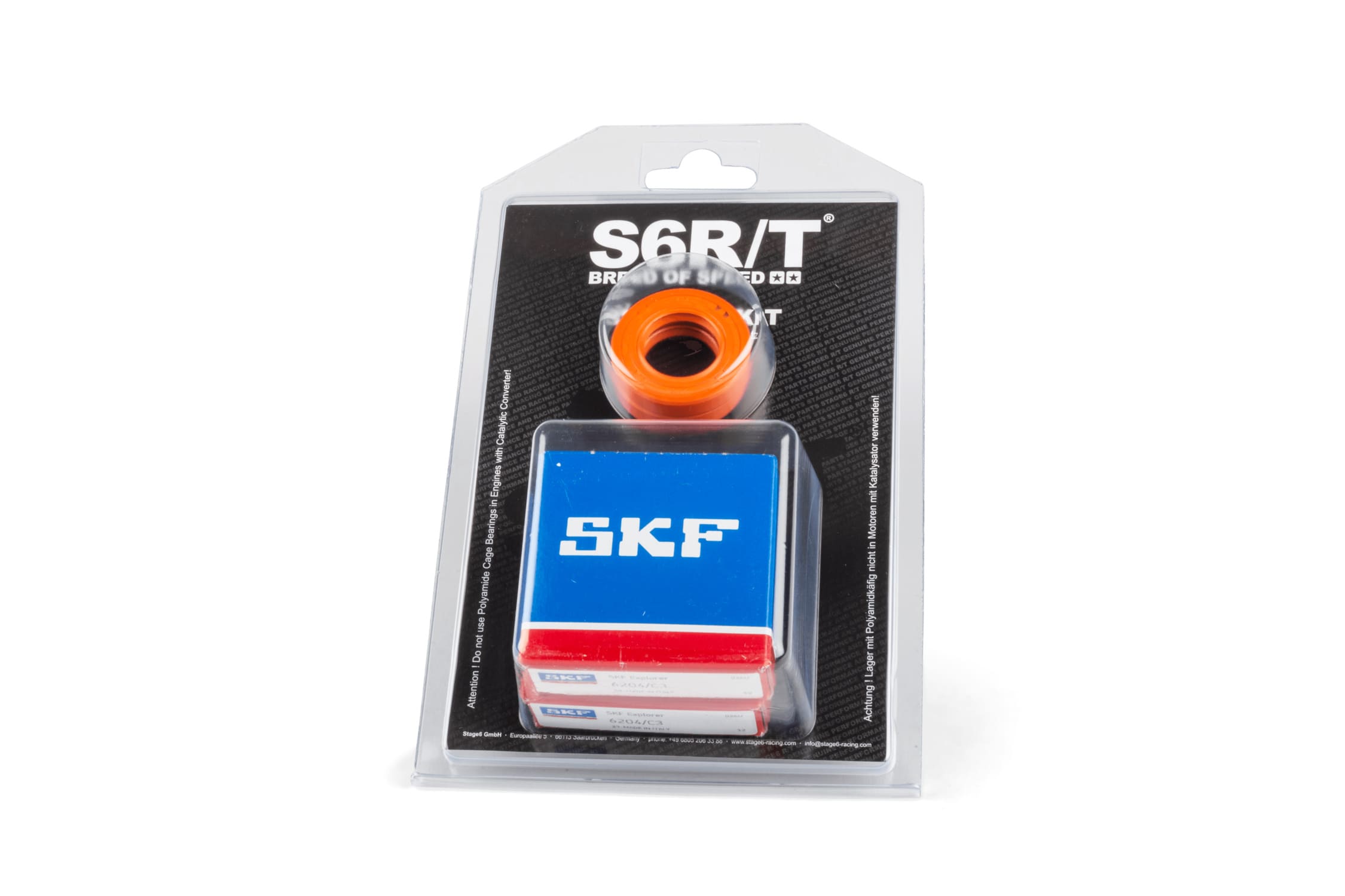 S6-8031931/MET Kit cuscinetti albero motore Stage6 R/T C3 gabbia acciaio Derbi, COD: S6-8031931/MET