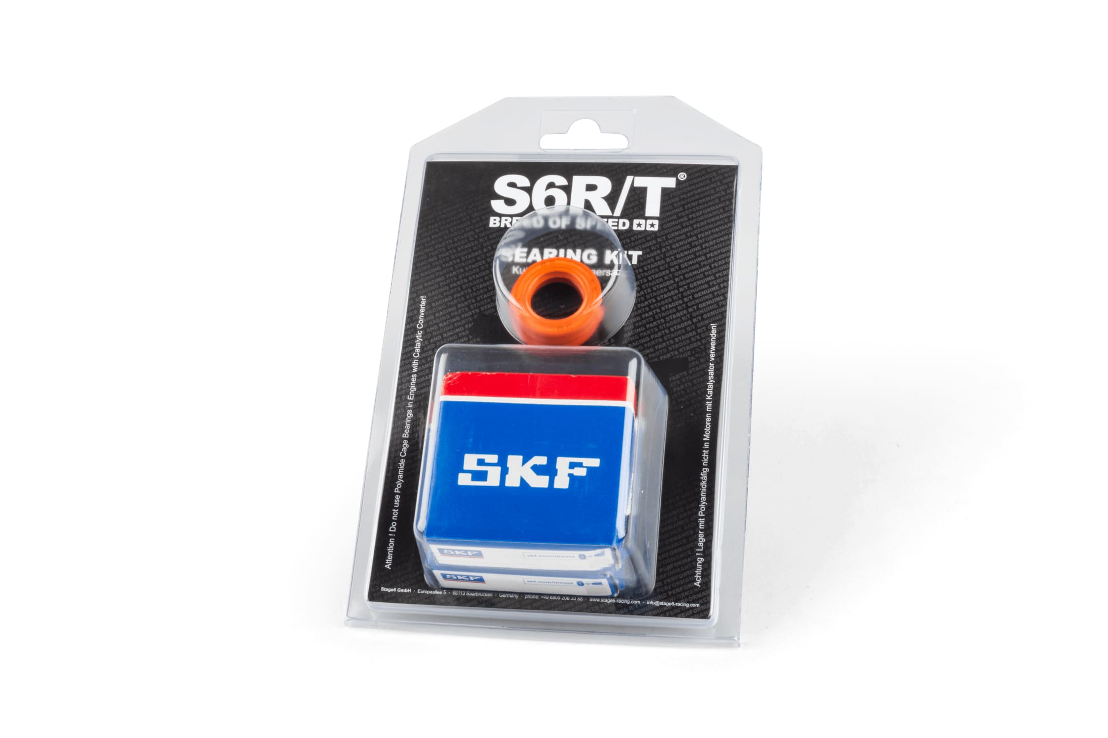 S6-8031400/TN9 Kit cuscinetti albero motore Stage6 R/T C4 gabbia polimero Piaggio Zip, COD: S6-8031400/TN9