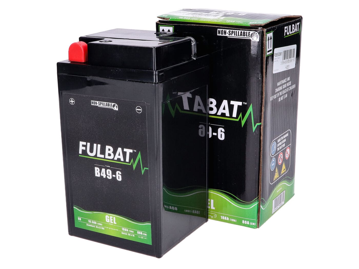 FB550961 Batteria Fulbat B49-6 6V 10Ah Gel senza manutenzione - pronto per l'installazione, COD: FB550961