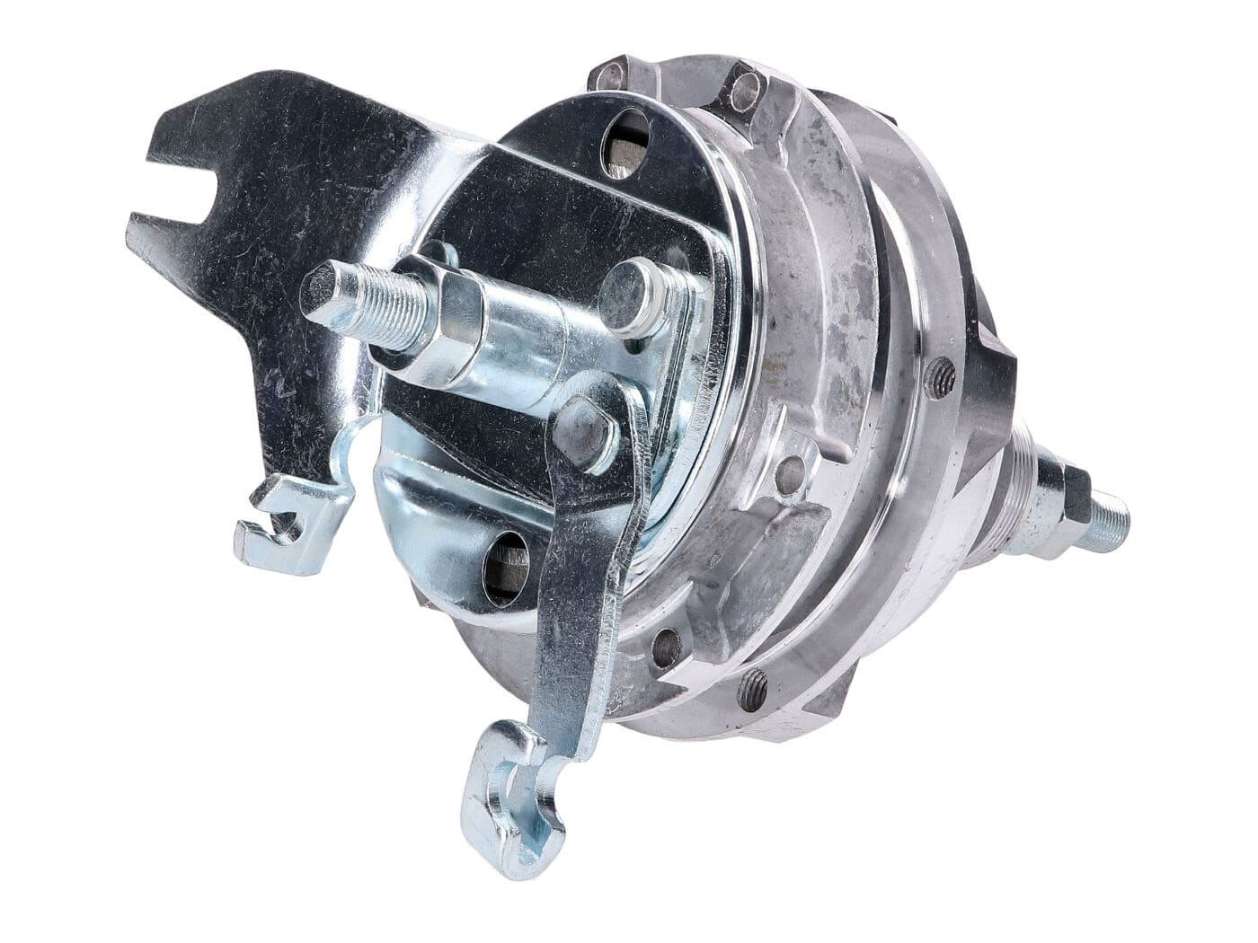 IP44212 Mozzo ruota completo con piastra base freno e asse posteriore Puch Maxi / X30 (ruota in lega), COD: IP44212