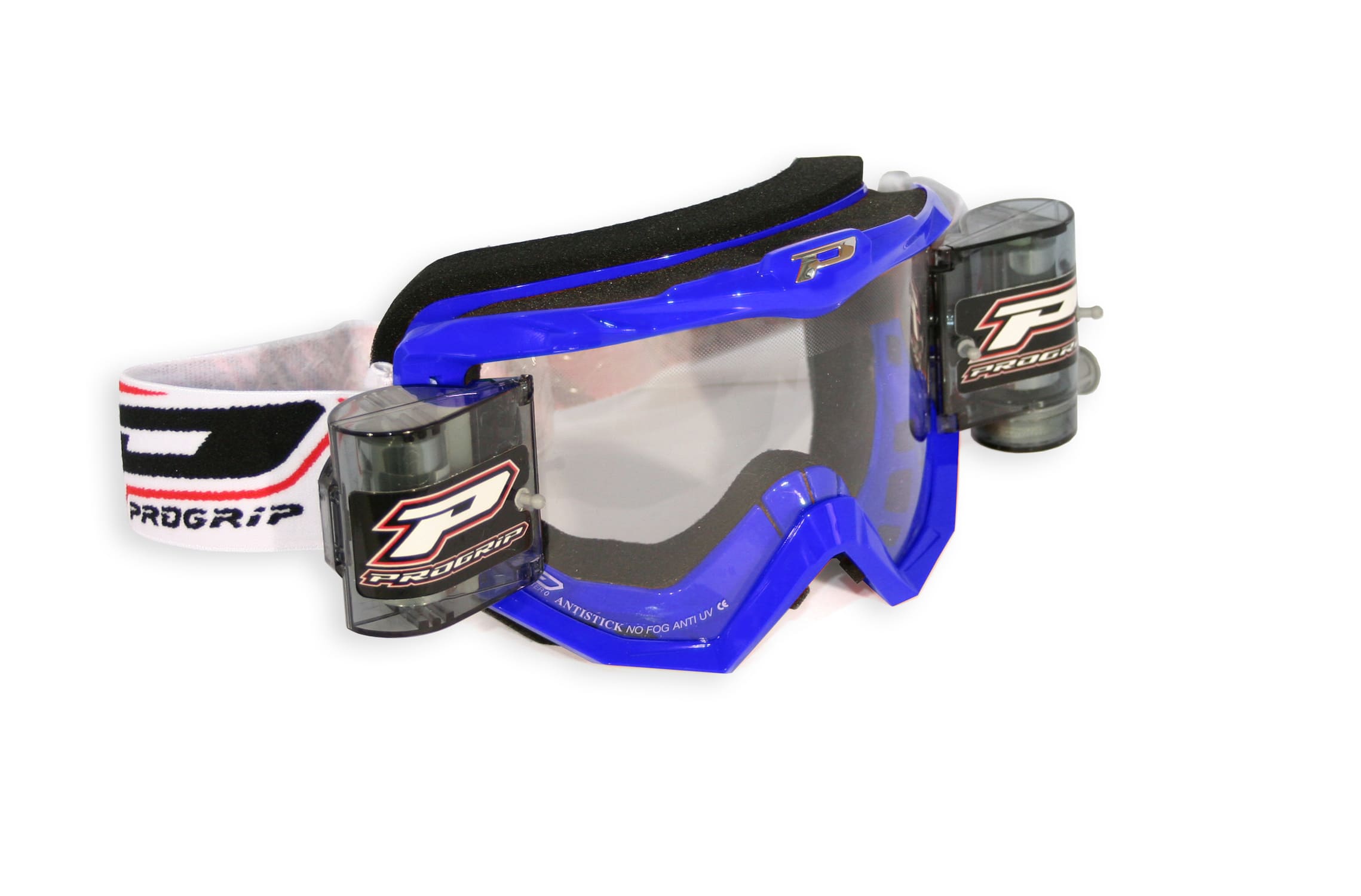 PG-3201ROBL Maschera cross ProGrip 3208 MX / Enduro con roll-off XL blu