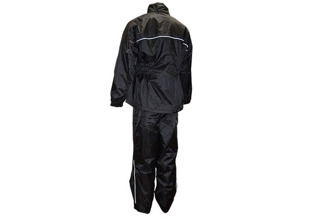 CGN505563 Moto Trendy Black XL Rain Motorcycle Jacket and Trousers