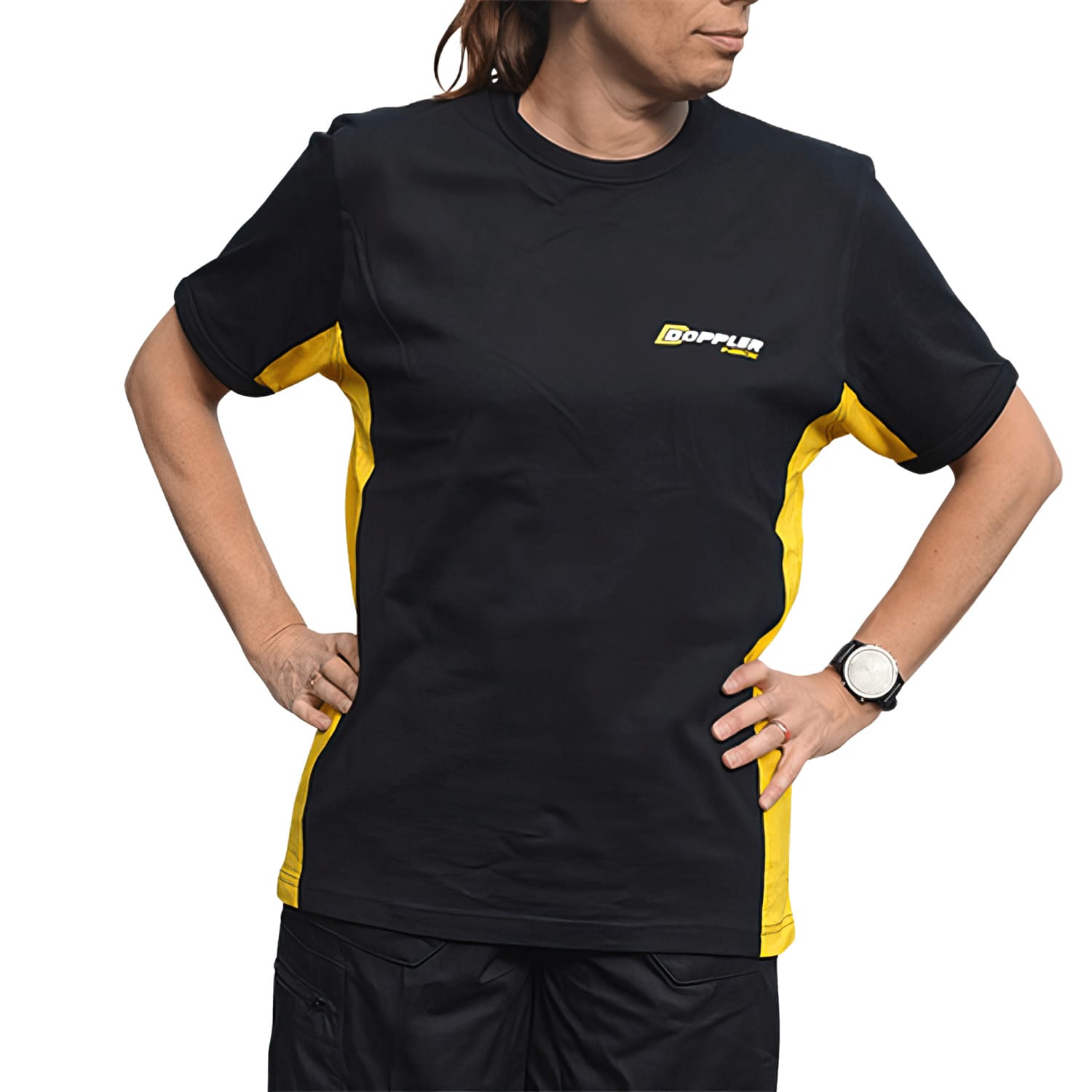CGN500202 T-shirt Doppler nero / giallo XXL
