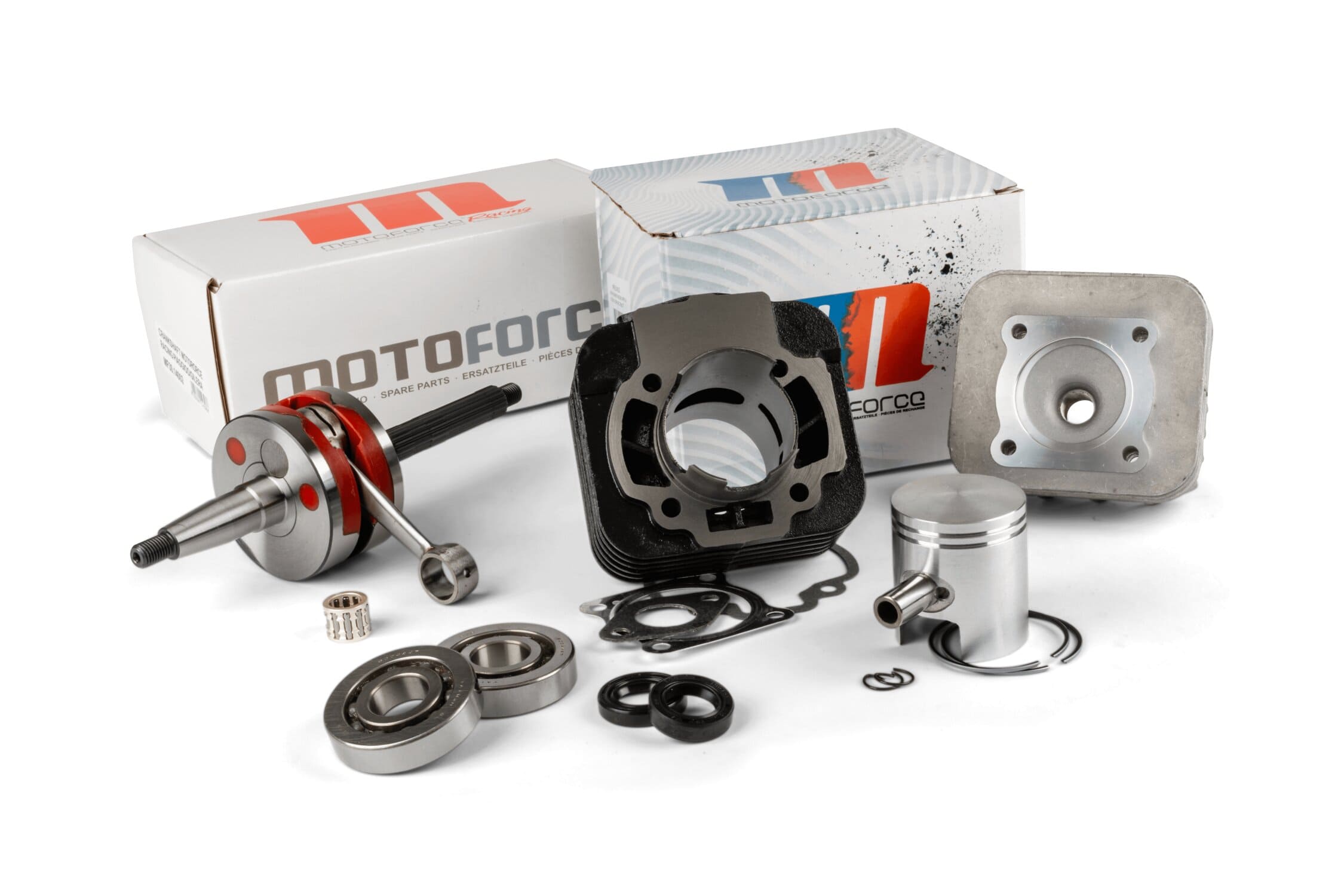 MF26.14010/PACK01 Kit gruppo termico + albero motore Motoforce Racing 70 ghisa Piaggio AC, COD: MF26.14010/PACK01