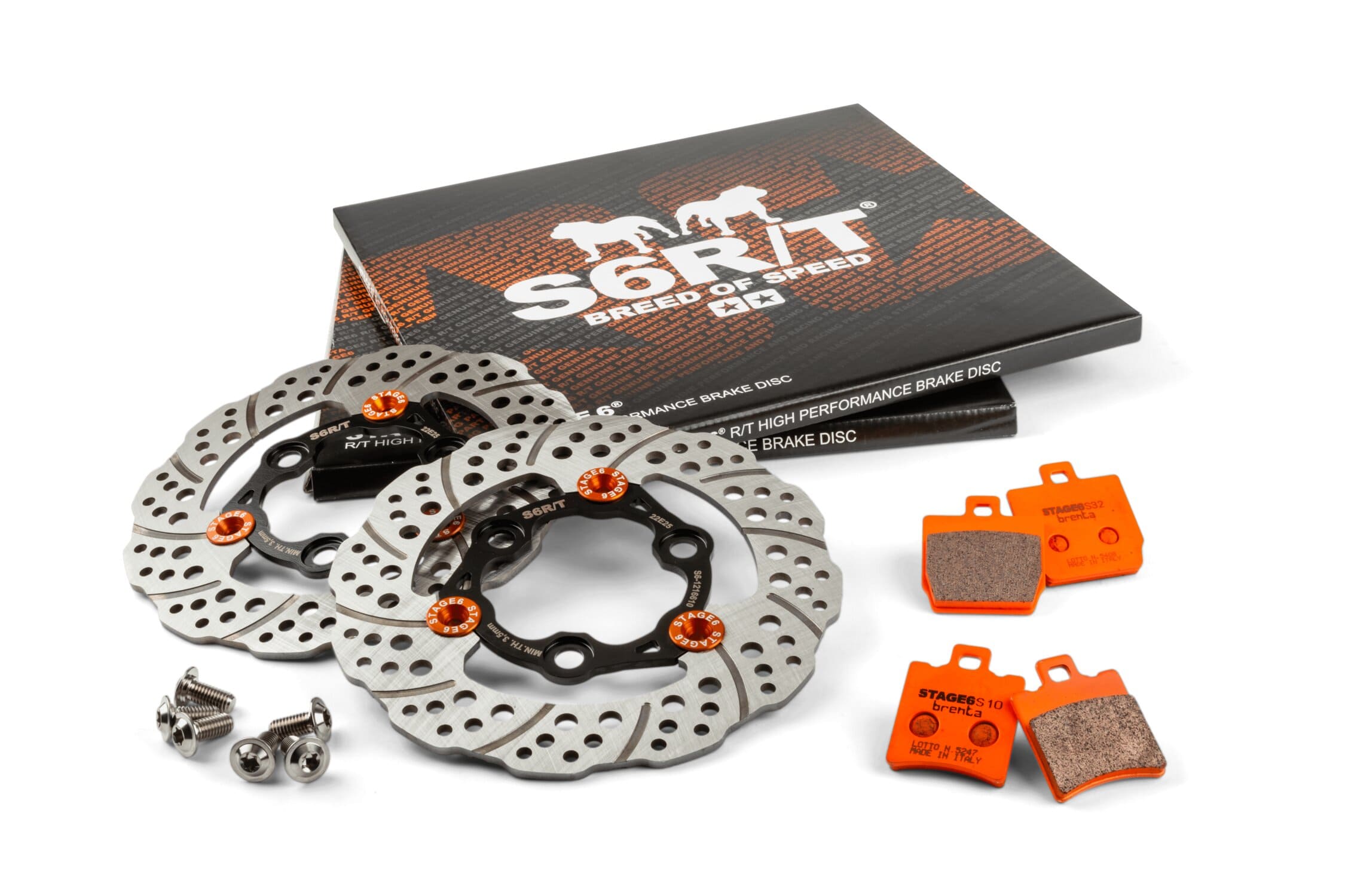 S6-1216610/PACK03 Kit freno anteriori / posteriori Stage6 Yamaha Aerox