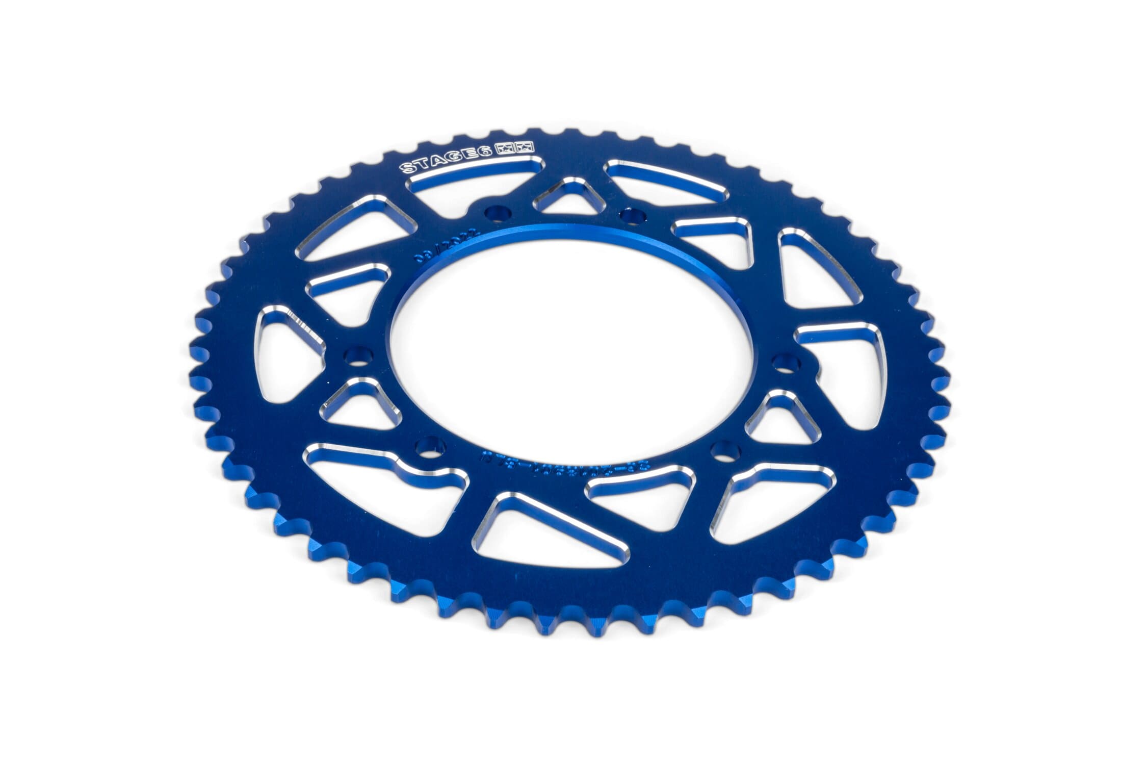 S6-2018901/BL Corona 53 denti - 420 Stage6 alluminio CNC blu Rieju MRT, COD: S6-2018901/BL