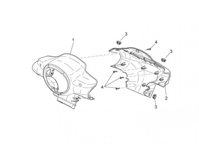 85175900xn6 original black painted dashboard aprilia scarabeo 50 2t e2 eng. piaggio 2010-2012 (emea)