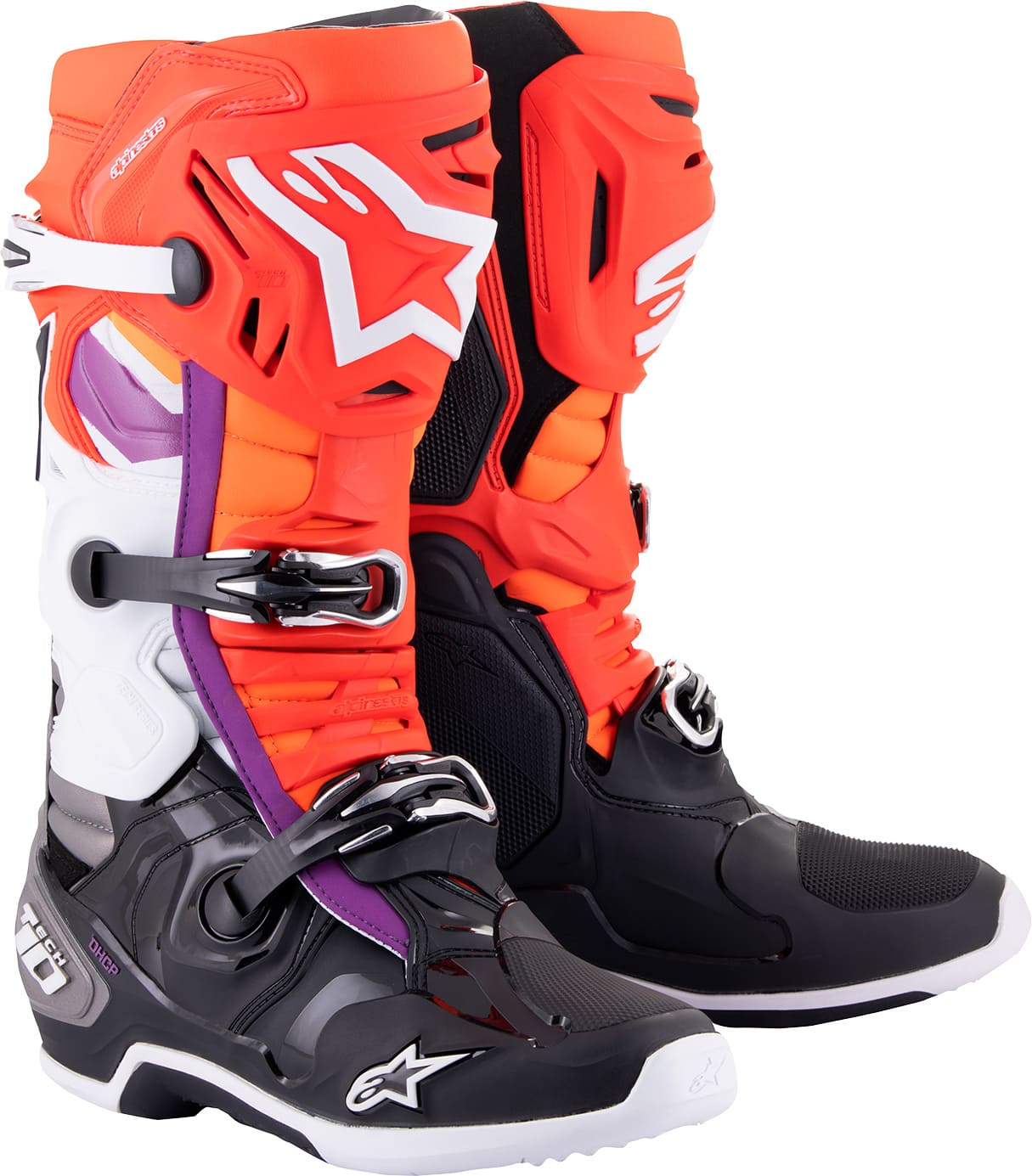 ALP34102774 Stivali Alpinestars Tech 10 nero / rosso fluo / orange fluo 49, COD: ALP34102774