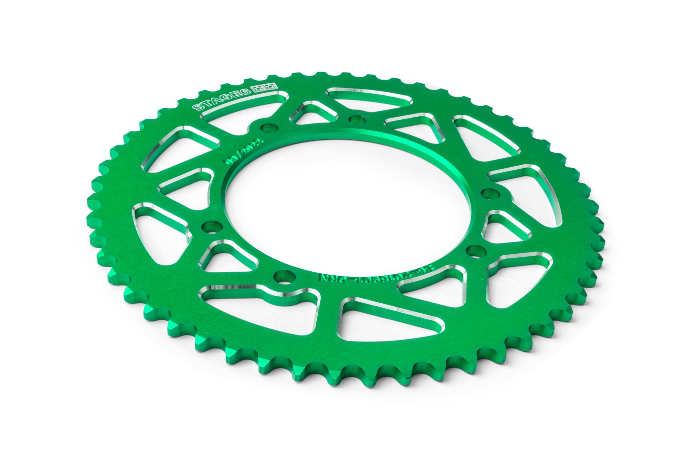 S6-2018901/GR Corona 53 denti - 420 Stage6 alluminio CNC verde Rieju MRT, COD: S6-2018901/GR