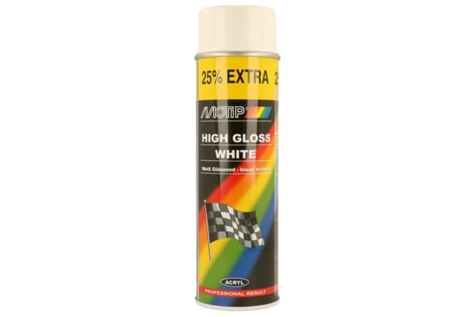MOT4004 Vernice Spray Motip, 500ml, bianco brillante, COD: MOT4004