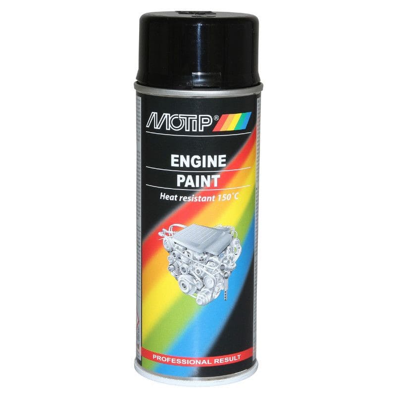 MOT4092 Vernice Spray Motip, Vernice Motore, 400ml, nero, COD: MOT4092