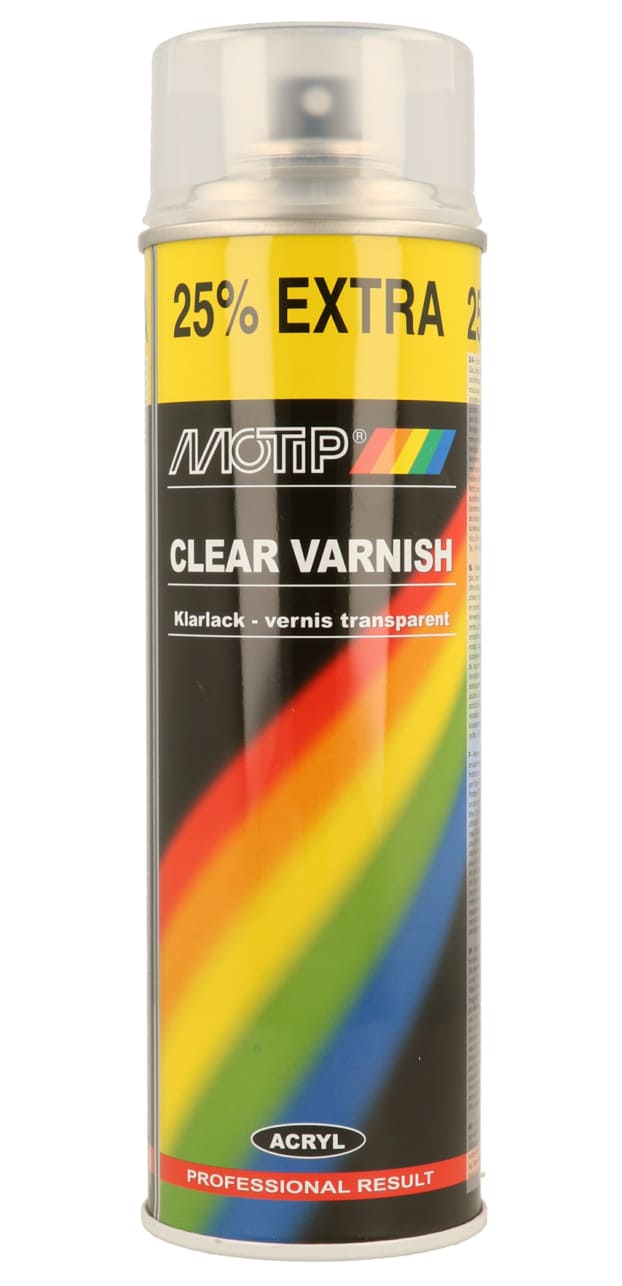 MOT4000 Vernice Spray Motip, 500ml, Vernice trasparente opaco, COD: MOT4000
