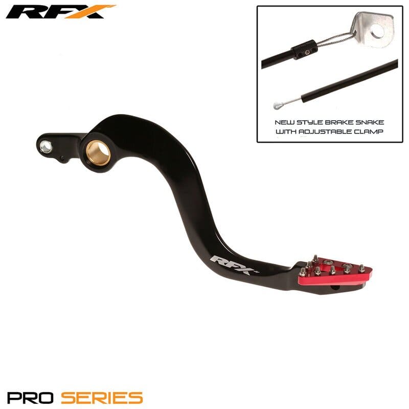 R-FXRB1040199RD Pedale freno RFX Pro standard hard anodized nero / rosso Honda CR 250, COD: R-FXRB1040199RD