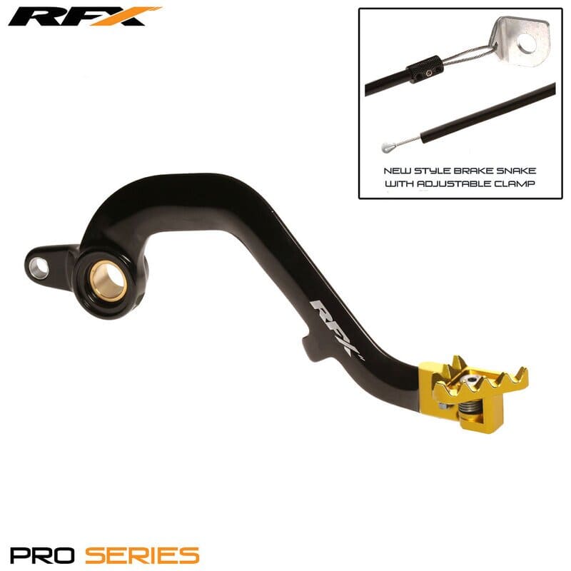 R-FXRB3040099YL Pedale freno RFX Pro pieghevole nero / giallo Suzuki RM 125, COD: R-FXRB3040099YL
