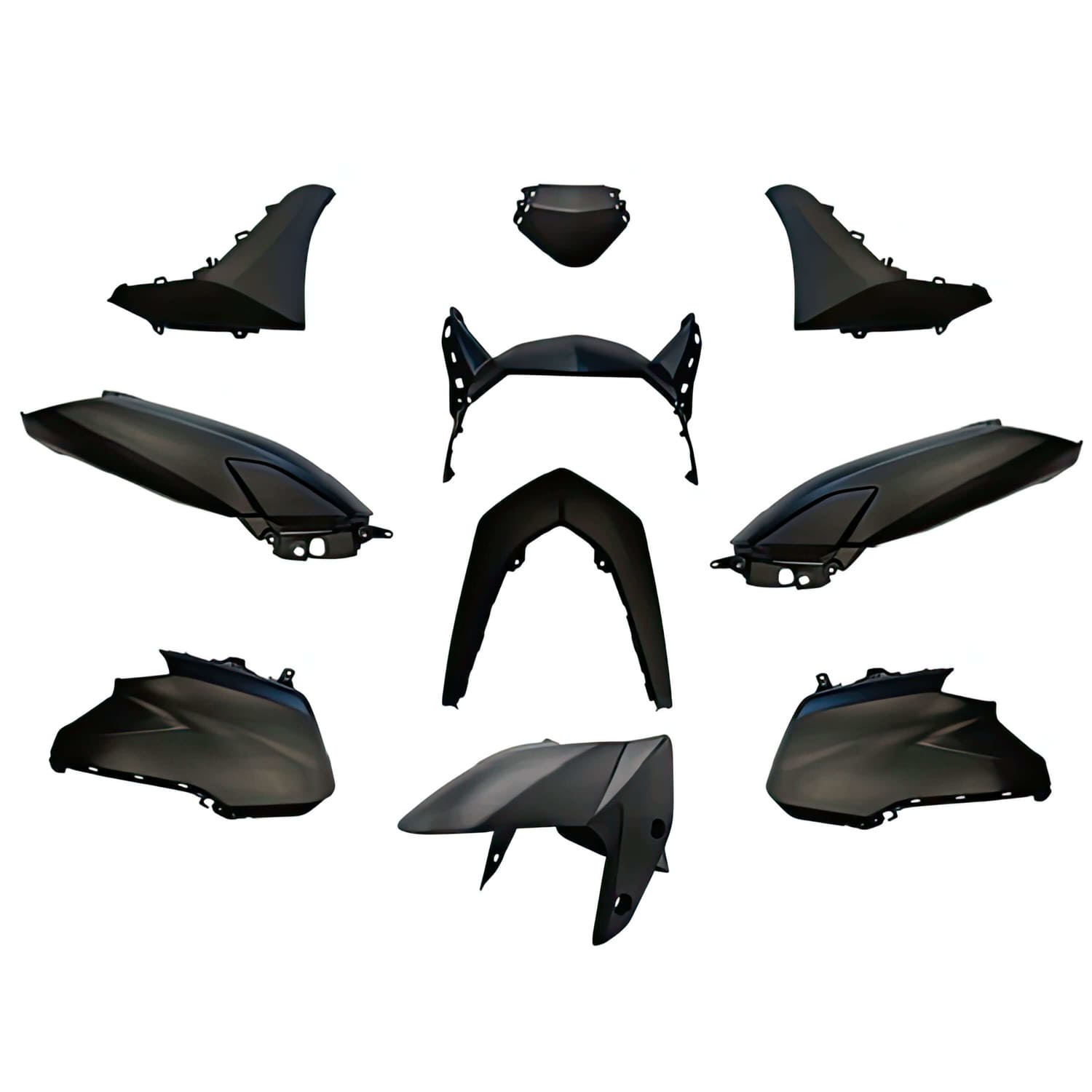 A369031A Kit carena 12 pezzi nero opaco Yamaha Nmax 125 dopo 2021, COD: A369031A