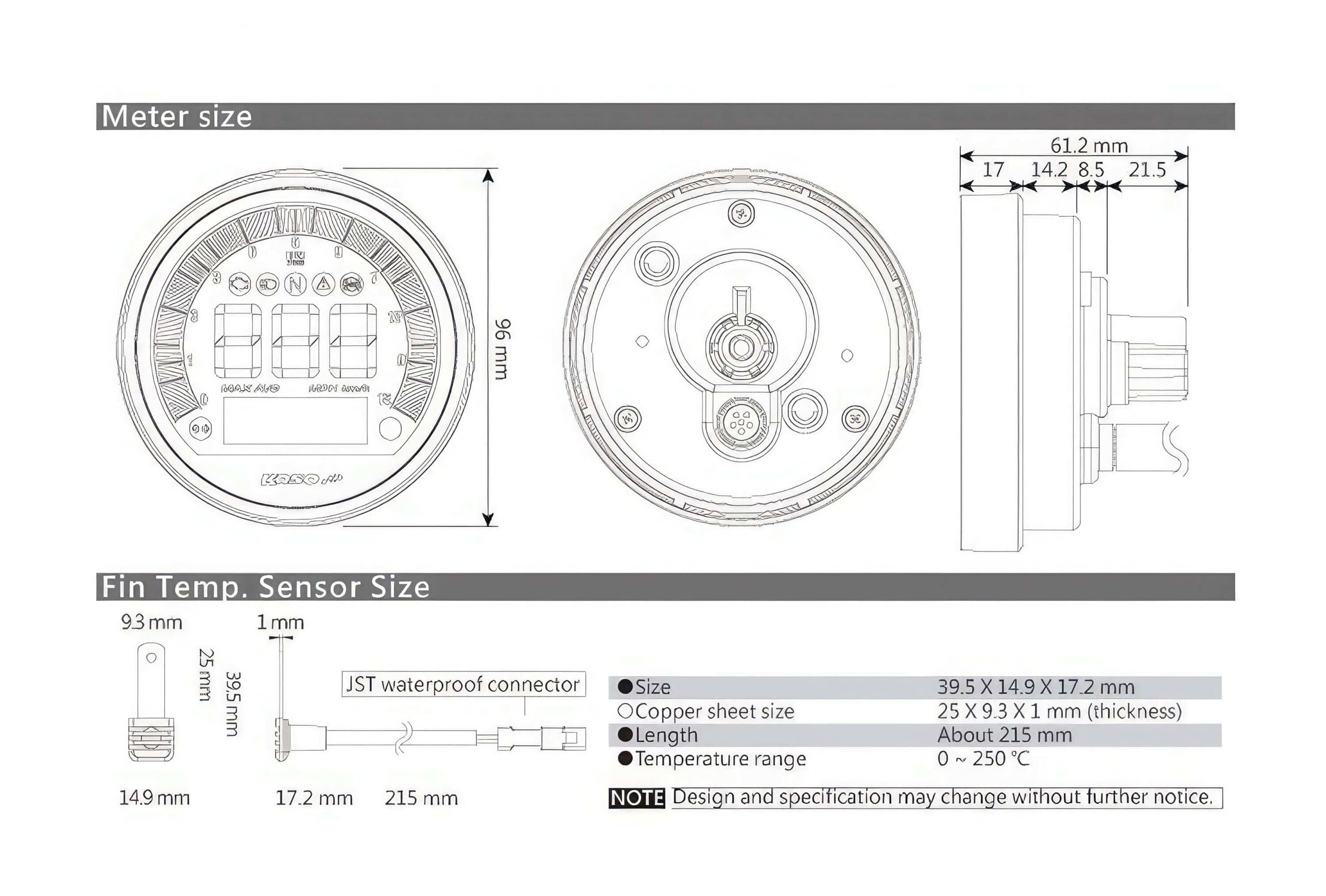 KO-BA077001 Odometer Koso DL-04 Plug and Play BMW R nineT from 2017