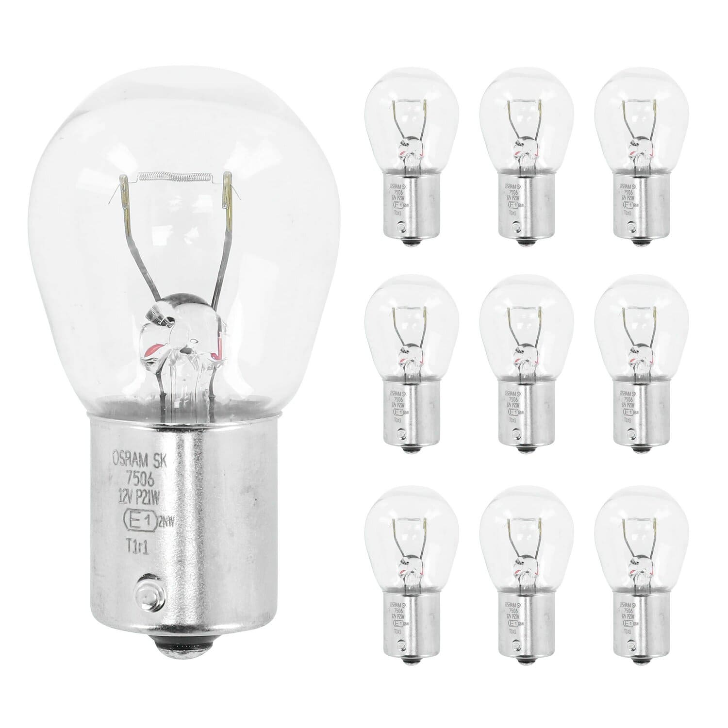 OSR17423 Lampadina P21W 12V - 21W BA15S Osram bianco