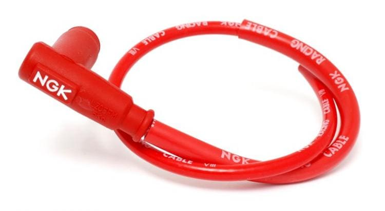 n09055 ngk racing spark plug wire red