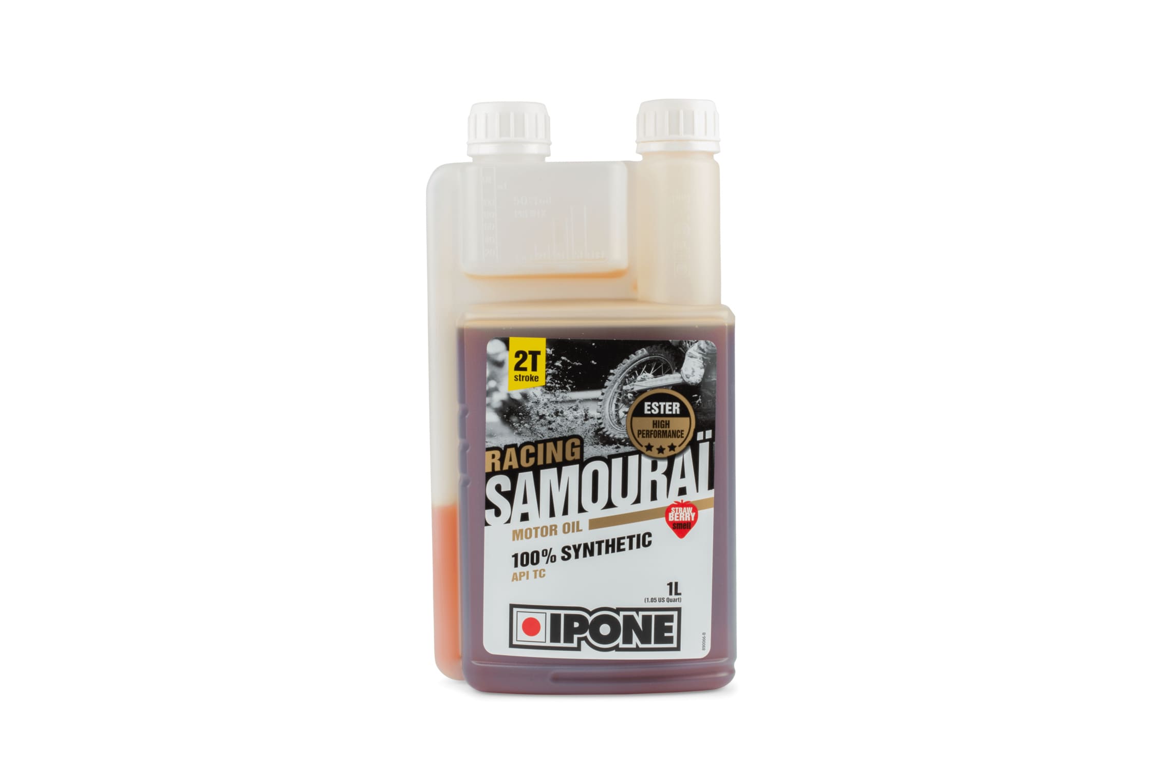 IP-SAMOURAI/1L Olio Motore 2 tempi Ipone Racing Samouraï fragola 100% sintetico 1L, COD: IP-SAMOURAI/1L