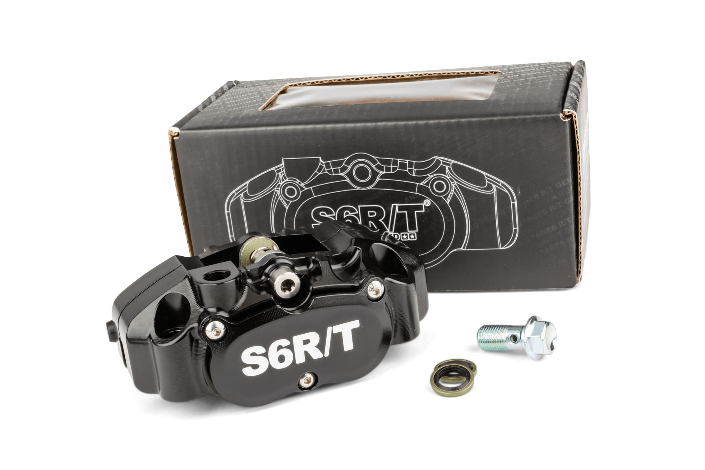 S6-1400376/BK Pinza freno 4 pistoncini Stage6 R/T MK2 Nero, COD: S6-1400376/BK