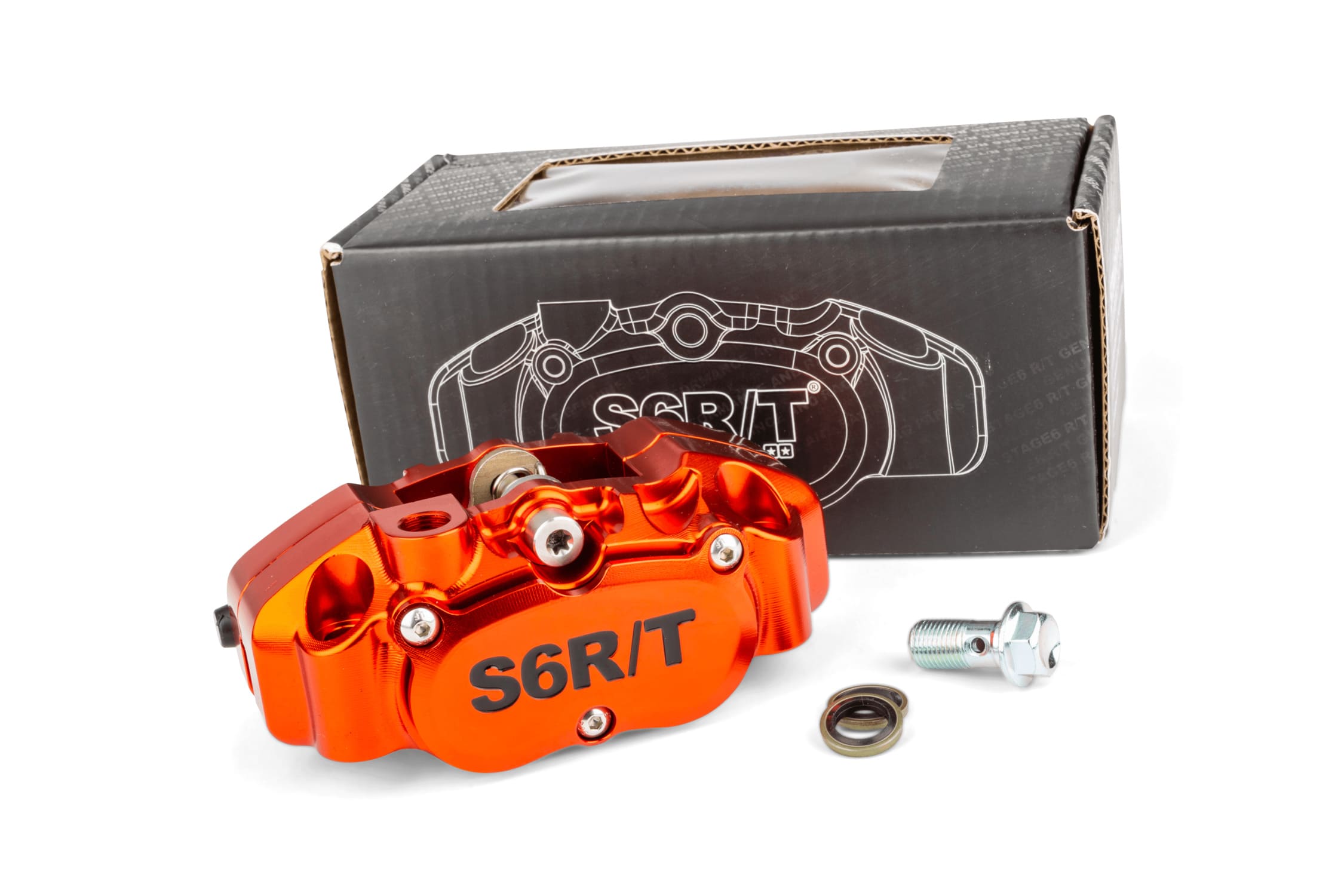 S6-1400376/OR Pinza freno 4 pistoncini Stage6 R/T MK2 Arancione, COD: S6-1400376/OR