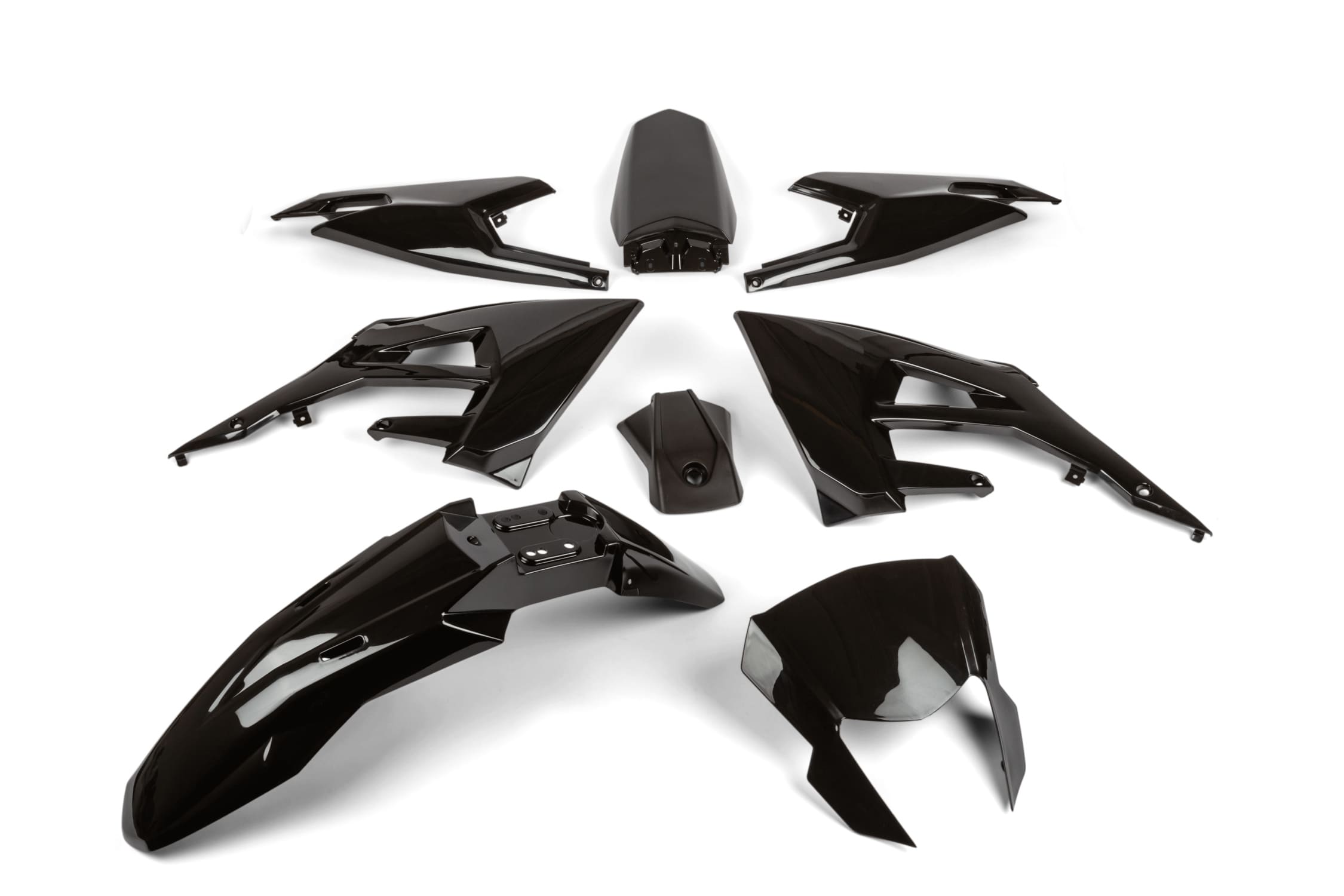 STR-996.00/BK Kit carena 8 pezzi nero Derbi X-Treme dopo 2018, COD: STR-996.00/BK