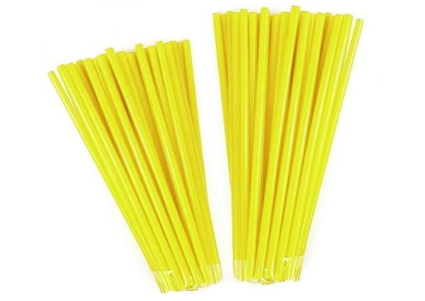 m004451a noend spoke skins 76pcs (38pcs x 19" wheel and 38pcs x 21" wheel) neon yellow color