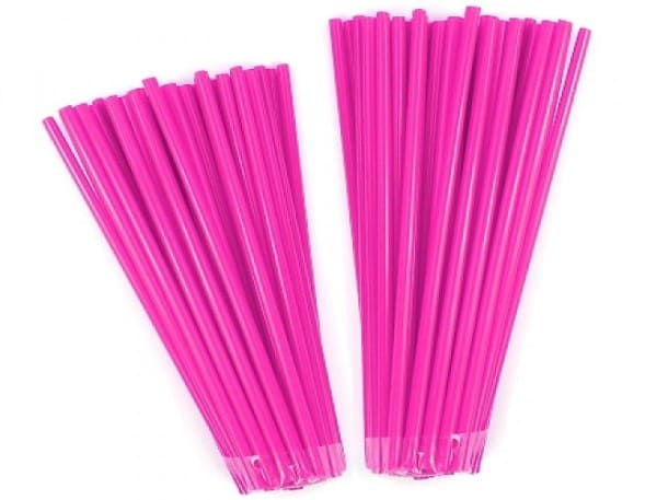 m004451b noend spoke skins 76pcs (38pcs x 19" wheel and 38pcs x 21" wheel) neon pink color