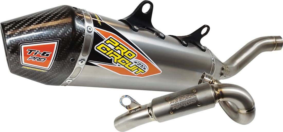 pc-0352235fp sistema di scarico ktm sx-f 350 / husqvarna fc 350 pro circuit ti-6 pro titanio / carbonio 2023, COD: PC-0352235FP