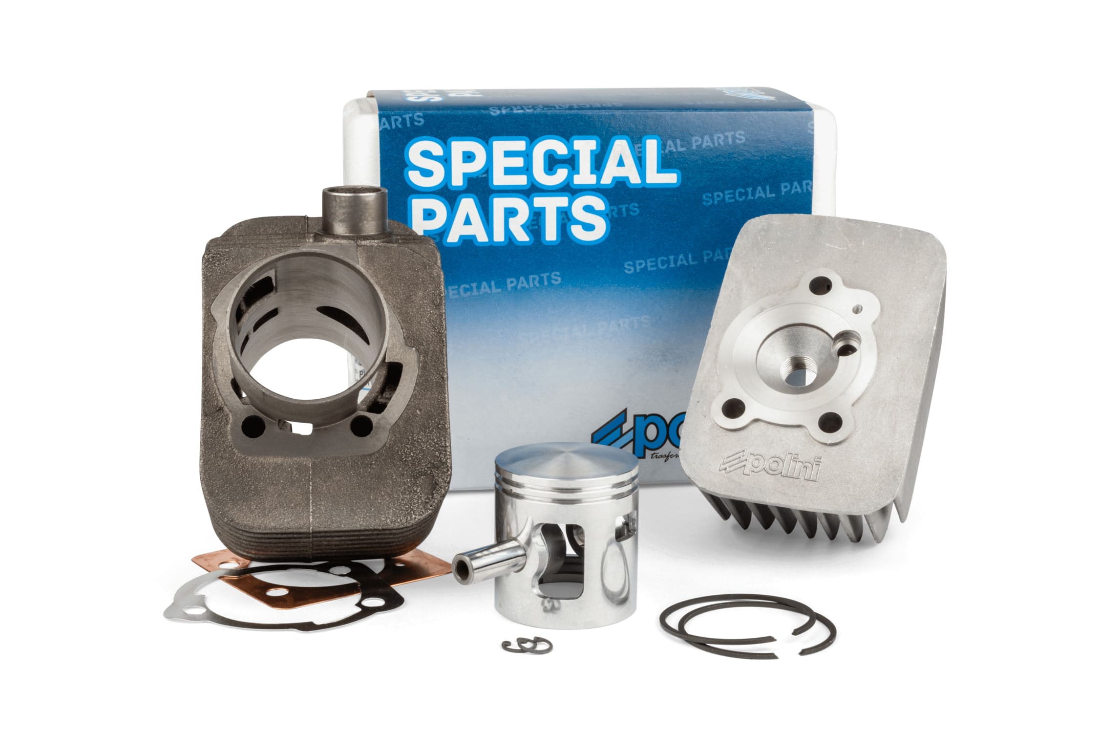 P140.0066/10 Gruppo Termico Polini 70cc, Ghisa grigia, “Sport”, D.46mm, Spinotto Pistone 10mm, Piaggio Ciao / Ciao PX, COD: P140.0066/10