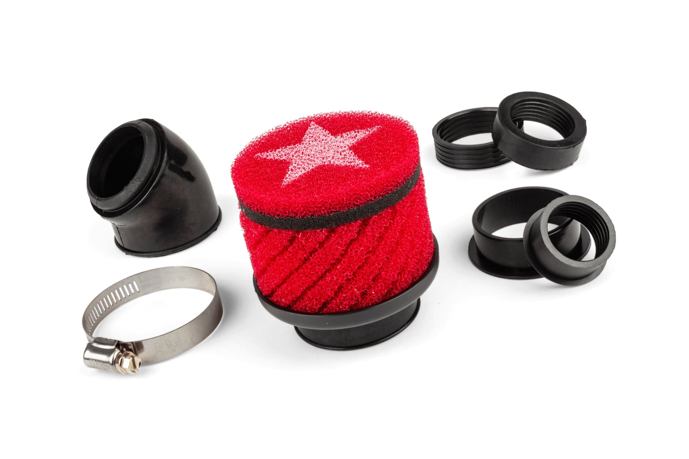 S6-35015/RE Filtro aria Stage6 Racing d.28 - 48mm rosso, COD: S6-35015/RE