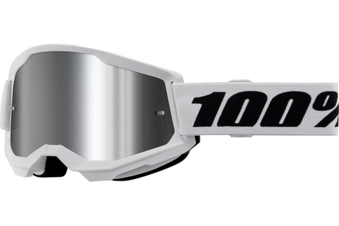 HDP-26013496 Maschera cross 100% Strata 2 bianco specchio argento - Billaricambi SRLS