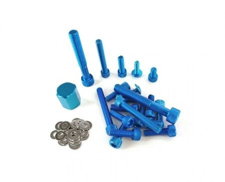 171100 kit decoration screws tnt blue anodized for fairings (mbk booster spirit - yamaha bws)