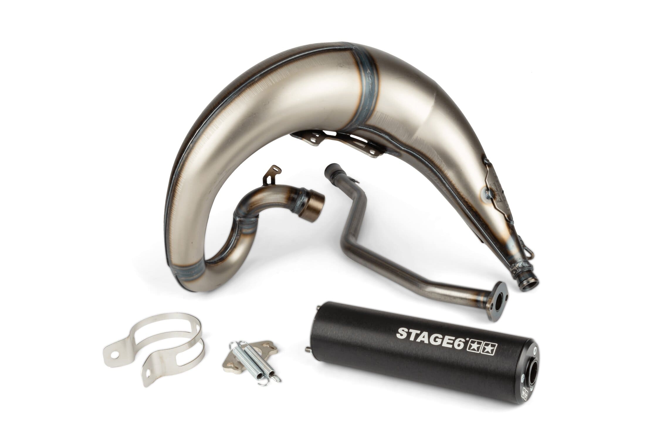 S6-9118810/BK Marmitta Stage6 Streetrace montaggio alto CNC nero Yamaha DT50, COD: S6-9118810/BK