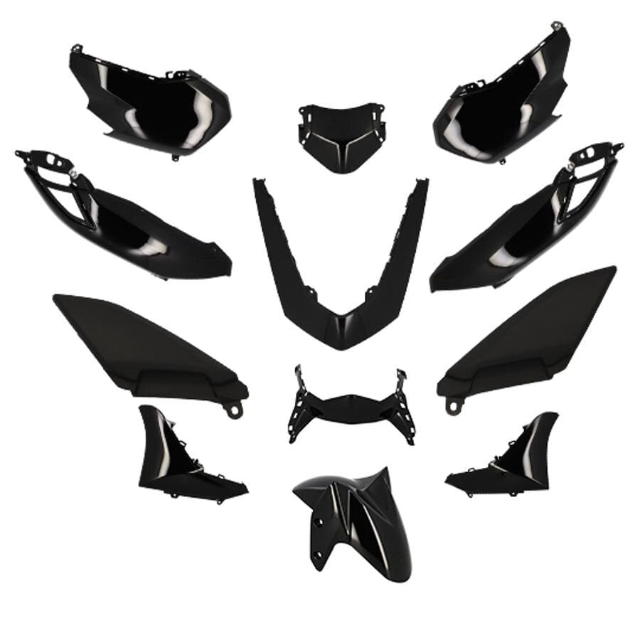 CGN520065 Kit carena Yamaha Nmax 125 dopo 2021 nero lucido (12 pezzi), COD: CGN520065