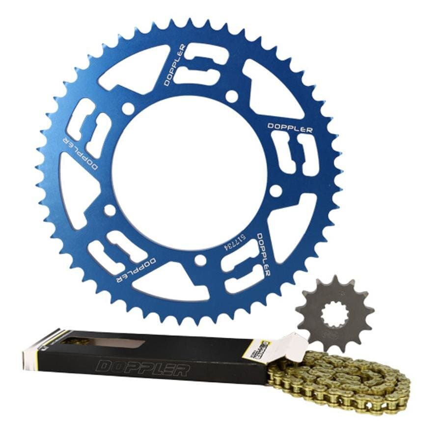 CGN526753 Kit catena Sherco 50 Doppler 13x53 - 428 alluminio blu, COD: CGN526753