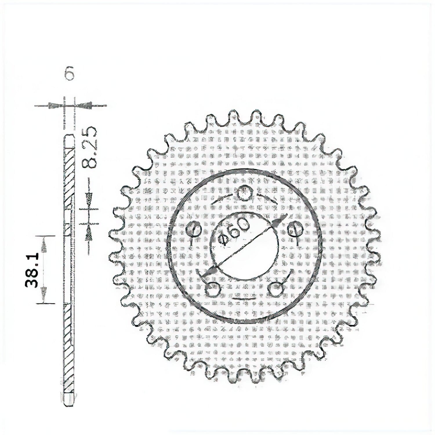 SP-5513 Corona IGM Rieju RS1 38,1 mm 5 fori 36 denti
