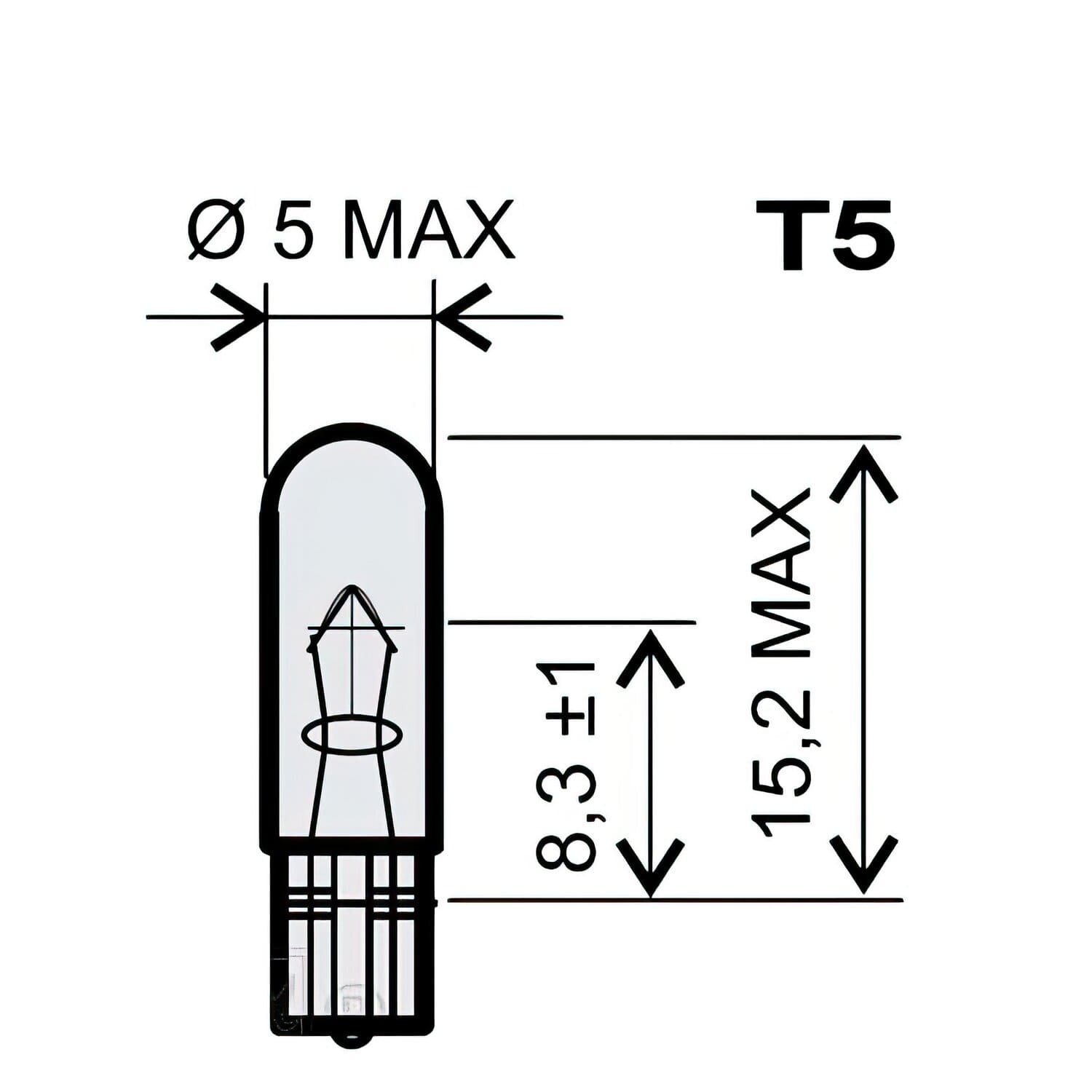 SP-89896 Lampada con base in vetro T5 12V 2,3W, COD: SP-89896