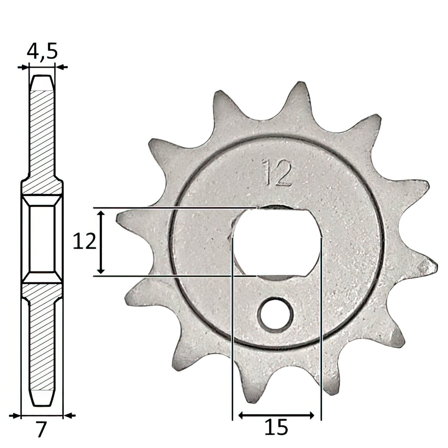 SP-93127 Pignone IGM Kreidler 3V / 4V (415) 12 denti, COD: SP-93127