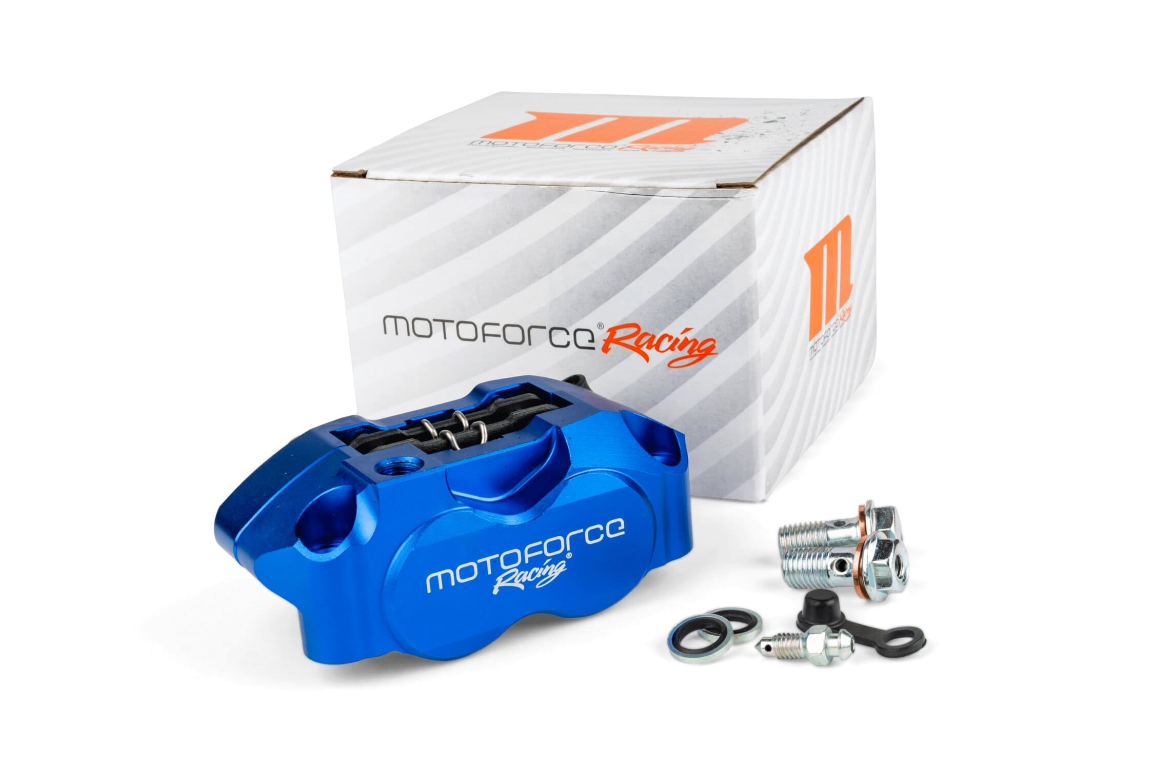 mf45.00103/bl pinza freno 4 pistoncini motoforce racing blu, COD: MF45.00103/BL