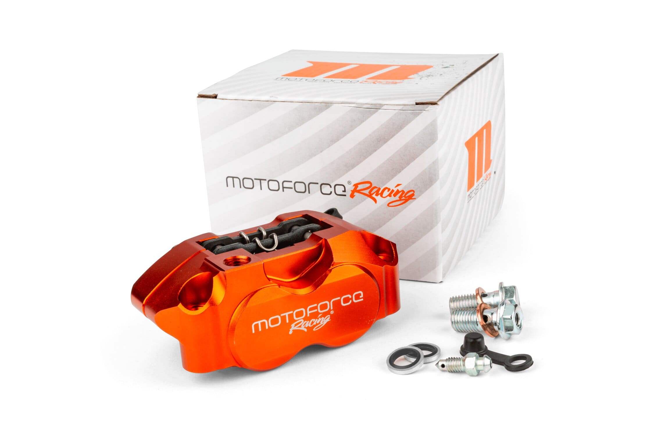 mf45.00103/or pinza freno 4 pistoncini motoforce racing arancione, COD: MF45.00103/OR