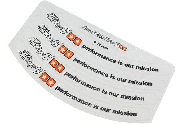 S6-0510/W Adesivo Cerchione Stage6, Cerchione 10 Pollici, bianco, COD: S6-0510/W