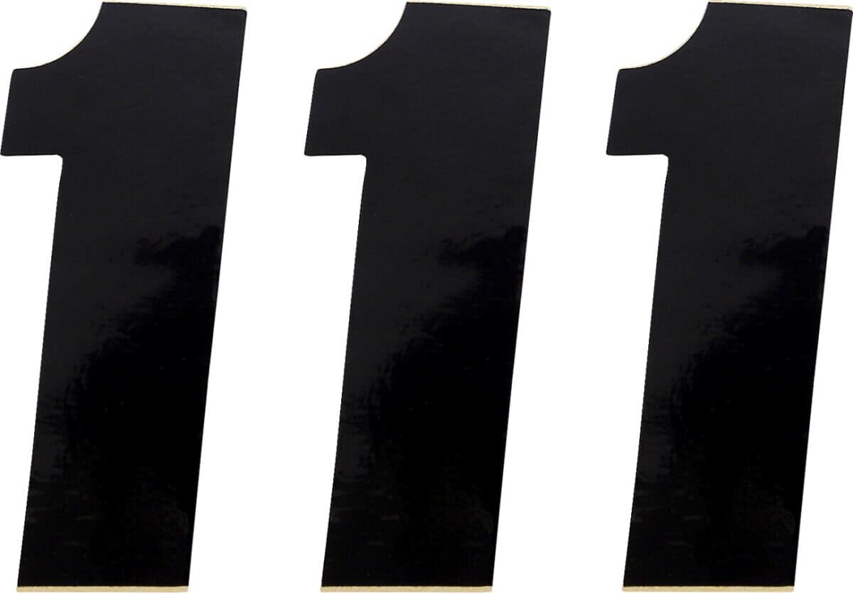 MR43100641 Adesivo Numero di Gara nero 12 cm # 1, COD: MR43100641